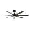 Image de Ventilateur de plafond DC Atlanta Noir 142 cm avec LED
