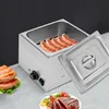 Image de 10L Chauffe-saucisses électrique Chauffe-saucisses commercial en acier inoxydable 1300W