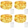 Image de Guirlande Lumineuse [Lot de 4], Mini Guirlande led a Pile 5m 50 LEDs Intérieur et Extérieur Décoration Lumière pour Chambre Noël Mariage Soirée