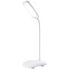 Image de Lampe de bureau de lecture led à gradation tactile à trois vitesses, prise de chargement usb (modèle de charge blanc 2400 mAh avec gradation de