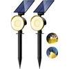 Image de Lumiere Solaire Exterieur Lot de 2, Lampe Solaire Extérieur Jardin Puissant 53 LED/3 Modes, Étanche Réglable Spot Solaire pour Allée Chemins
