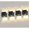 Image de 4 Pack Applique Murale Interieur/Exterieur 12W Avec Angle de Faisceau Réglable Appliques Murales led 3000K Blanc Chaud Lampe Murale Etanche IP65