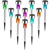 Image de Lampe de pelouse solaire en acier inoxydable - Coloré 10