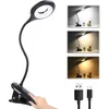 Image de Lampe de Bureau led sans Fil Rechargeable, 3 Couleur et 3 Intensité Variable, Lampe Pince pour Lit, Lampe de Chevet Tactile pour Enfant, Noir [Classe