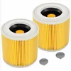 Image de Lot de 2 filtres à cartouche pour WD3 Premium WD2 WD3 WD3P WD3 MV2 MV3 Filtre WD3 Filtre de rechange pour aspirateur Kärcher 6.414-552.0/64145520
