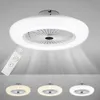 Image de Swanew - Ventilateur de lustre Ventilateur de plafond léger Lampe de ventilateur led réglable silencieuse pour chambre-3 couleurs