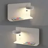 Image de 2 Pack Applique led orientable 12W avec charge usb Appliques Murales 3 Température de Couleur Rotation 330° Éclairage Lampe Murale Moderne avec
