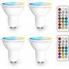 Image de Choyclit - Ampoule Led GU10 rgb Spot Culot led Changementde Couleur, Ampoules Led rgbw Dimmable Blanc chaud (2700K) Spots led - Télécommande