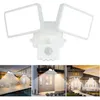 Image de Projecteur Led Avec Détecteur De Mouvement Réglable, Projecteur Extérieur Led à Double Tête, Étanche Ip65, Blanc Lumière Du Jour, Parc, Garage Et
