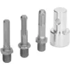 Image de Adaptateur de tarière 1 à 3, adaptateur de perceuse, mandrin rond en acier au carbone, 2 fosses, 2 fentes, connecteur de perceuse à tarière de