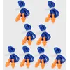 Image de Lot de 20 paires de bouchons d'oreilles filaires réutilisables en silicone pour suppression du bruit et protection auditive (orange) - Lntyq