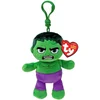 Image de Ty Marvel Hulk pluche sleutelhanger - clip - Marvel fan cadeau.