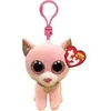 Image de TY Beanie Boo's Clip Fiona Pink Cat 7 cm