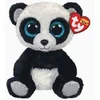 Image de Ty Beanie Boo's Bamboo Panda - Zachte knuffel van 15 cm - Wit, Zwart, Blauw