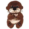 Image de Ty Beanie Babies Bellies Mitch Otter - Zacht pluche knuffel van 15 cm