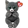 Image de Ty Beanie Babies Bellies knuffel kat Binx - 15 cm