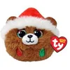 Image de TY Teeny Puffies Christmas Bear Brown 10 cm