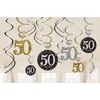 Image de Amscan - Sparkling Celebrations - Swirl Decoratie 50 Goud (12 stuks)