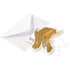 Image de Amscan Uitnodiging Met Envelop Dinosaurus 13 Cm Bruin 8 Stuks