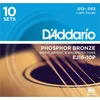 Image de D'Addario EJ16-10P Phosphor Bronze Westernsnaren (12-53) 10-Pack