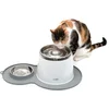 Image de Catit Placemat Peanut Inclusief Rvs Bakje 35x23x3 cm - Kattendrinkbak - Grijs