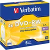 Image de DVD+RW 4.7GB 4x Jewelcase 5st.