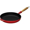 Image de Le Creuset gietijzeren koekenpan - 28 cm - Houten handvat - Rood