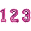 Image de UNIQUE - Fuchsia aluminium cijfer ballon - Roze