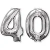 Image de AMSCAN Lot van 2 ballonnen figuur 40 - Zilver