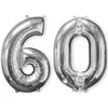 Image de Amscan - Folieballon verjaardag '60' - zilver - Ø 66 cm - Set-1