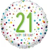 Image de Amscan Folieballon Confetti Bday 21 43 Cm Wit