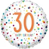 Image de Amscan Folieballon Confetti Bday 30 43 Cm Wit