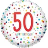 Image de Amscan Folieballon Confetti Bday 50 43 Cm Wit