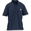 Image de Carhartt Contractor's Work Pocket Navy Polo Heren