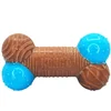 Image de KONG CoreStrength Bamboe Bot | Sterk Hondenspeelgoed Bruin & Blauw