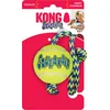 Image de Kong Air Squeaker Bal Met Touw - M - 19.4 x 13.3 x 5.6 cm - Blauw