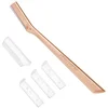 Image de Tweezerman Facial Razor Rose Gold   Precisie Gezichtsscheermes Voor Donshaar & Exfoliëren   RVS Herbruikbaar Scheermesje Met 3 Vervangbare Mesjes   Verwijdert Donshaartjes En Dode Huidcellen   Voor Gladde, Stralende Huid   Veilig & Hygiënisch