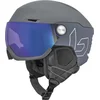 Image de Bollé V-Ryft Pure Skihelm met vizier | Photochromic Blue Cat.1-3 | Matte Grey | Maat: 52 - 55 cm