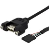 Image de StarTech 30 cm Inbouwpaneel USB Kabel - USB A naar Moederbord Aansluitkabel F/F