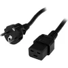 Image de StarTech.com 2m Computer Stroomkabel, 16AWG, EU Schuko naar C19, 16A 250V, Zwart, AC Vervangkabel, Printer Voedingskabel, PC Power Supply Kabel, TV/Monitor Electriciteitssnoer, UL-Listed