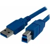 Image de USB A to USB B Cable Startech USB3SAB1M Blue