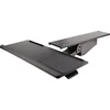 Image de Uitschuifbare Bureau Toetsenbordlade, Full Motion Keyboard en Mouse Tray met Verstelbare Hoogte (25x65cm), Ergonomisch Bureaublad voor Toetsenbord met Muismat en Polssteun