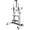 Image de StarTech.com Verrijdbare TV Standaard op Wielen voor 60-100inch Flat Screens tot 100kg, In Hoogte Verstelbaar via Krukas, Mobiele Televisie Standaard/Trolley