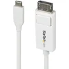 Image de StarTech.com 2m USB-C naar DisplayPort 1.2 Kabel 4K 60Hz, Bidirectionele DP naar USB-C / USB-C naar DP Omkeerbare Adapter Kabel, Thunderbolt Compatibel, Wit