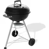 Image de Weber Compact Kettle - Ø 47 cm Grillrooster - Houtskoolbarbecue - Zwart - Asopvangschaal - 2 Duurzame, weerbestendige wielen - Handige dekselhaak - Kras- en roestbestendig