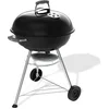 Image de Weber Compact Kettle - Ø 57 cm Grillrooster - Houtskoolbarbecue - Zwart - Asopvangschaal - 2 Duurzame, weerbestendige wielen - Handige dekselhaak - Kras- en roestbestendig