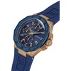 Image de Guess R2 Multifunctioneel Horloge Blauw Kast Gemaakt Van 100% Roestvrij Staal En Een Armband Van 100% Siliconen 46 GW0803G1, GW0803G2