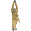 Image de Wild Republic Pluche hangende aap met baby knuffel dier - lichtbruin - 53 cm - apen knuffels