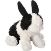 Image de Wild Republic pluche Hollander konijnen knuffel - zwart/wit - 18 cm - Dieren knuffels