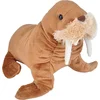 Image de Wild Republic Pluche walrus knuffel bruin 27 cm - zacht - knuffeldier - speelgoed kinderen